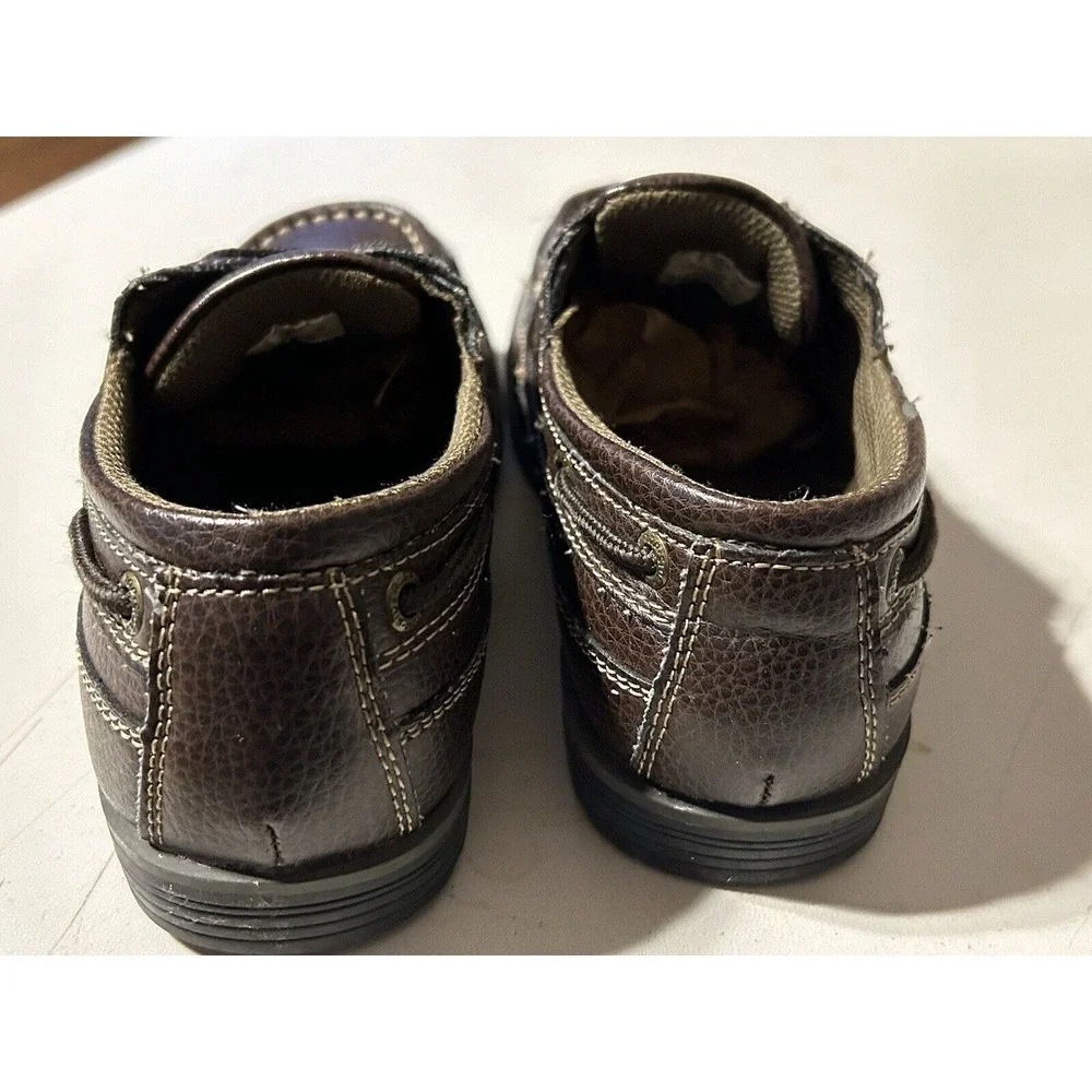 Sperry Boat Shoes Boys 4.5M Brown Shoal 3 Eye YB40398A Nautical Loafers